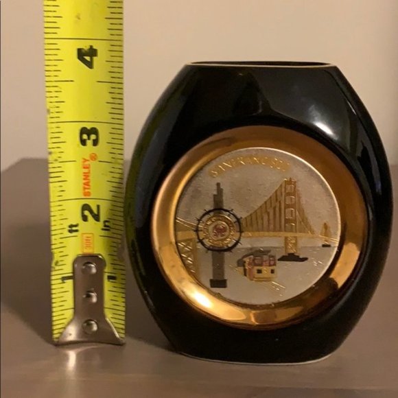 The Art of Chokin 24K Gold Edged Decorative Vase - Picture 9 of 9